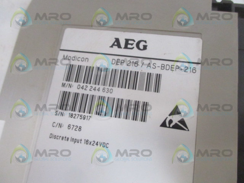 AEG MODICON DEP216/AS-BDEP-216 INPUT MODULE *NEW NO BOX*