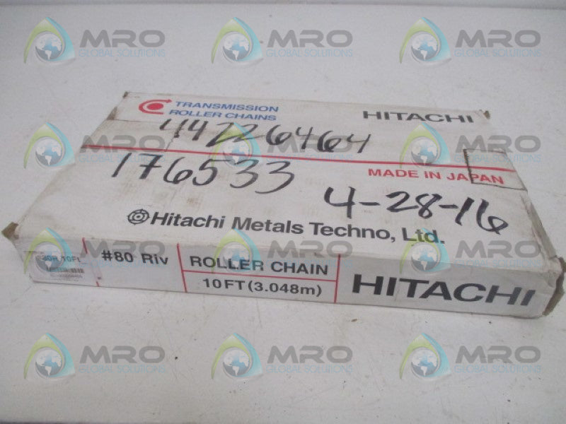 HITACHI #80R ROLLER CHAIN 10FT *NEW IN BOX*