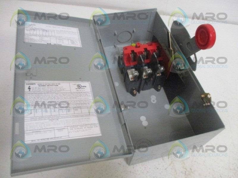 CUTLER HAMMER DH362FRK SAFETY SWITCH 60A *USED*