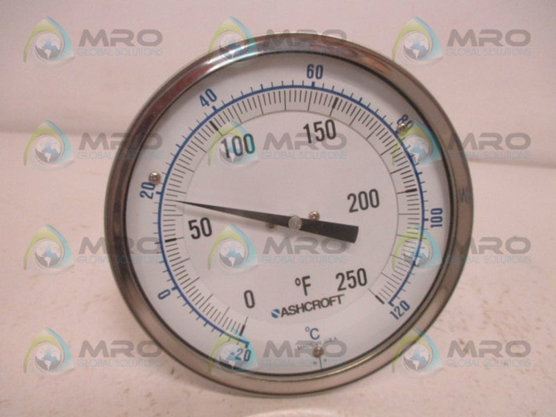 ASHCROFT 50EI60R120-0/250  BIMETAL THERMOMETER 5" NSMP