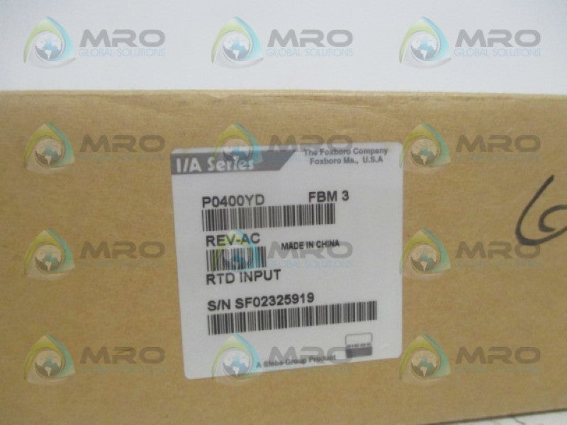 FOXBORO P0400YD FBM 3 RTD INPUT *NEW IN BOX*