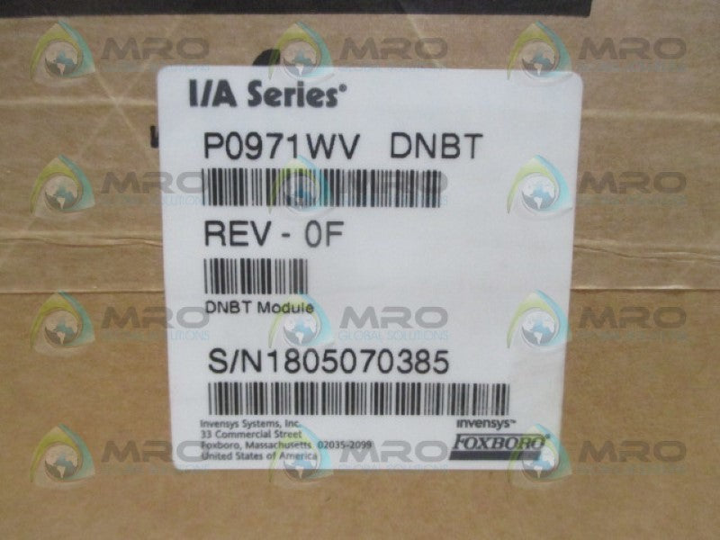 FOXBORO P0971WV DNBT DUAL NODEBUS MODULE *FACTORY SEALED*