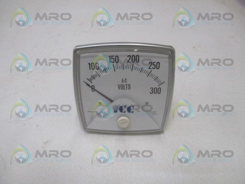 ICC 016-02VA-RXRX PANEL METER 0-300 VAC *NEW NO BOX*