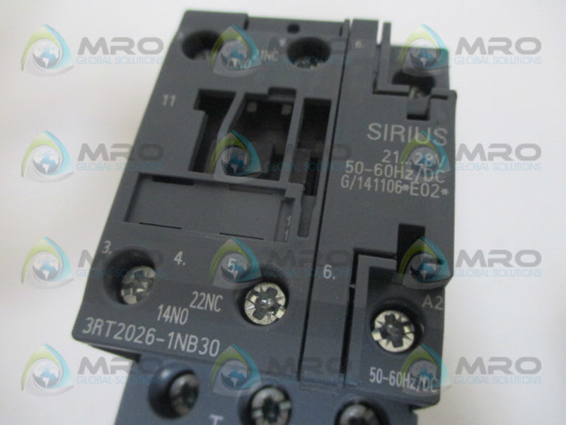 SIEMENS 3RT2026-1NB30 CONTACTOR *USED*