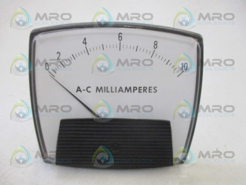 GENERAL ELECTRIC 50-250449PZZZ1 PANEL METER 0-10 AC MA *NEW NO BOX*