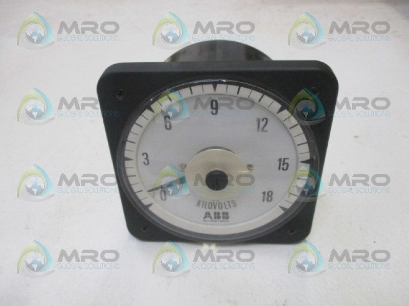 ABB 077S73102361 PANEL METER 0-18 AC KV *NEW NO BOX*