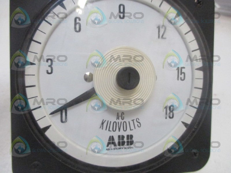 ABB 077S73102361 PANEL METER 0-18 AC KV *NEW NO BOX*