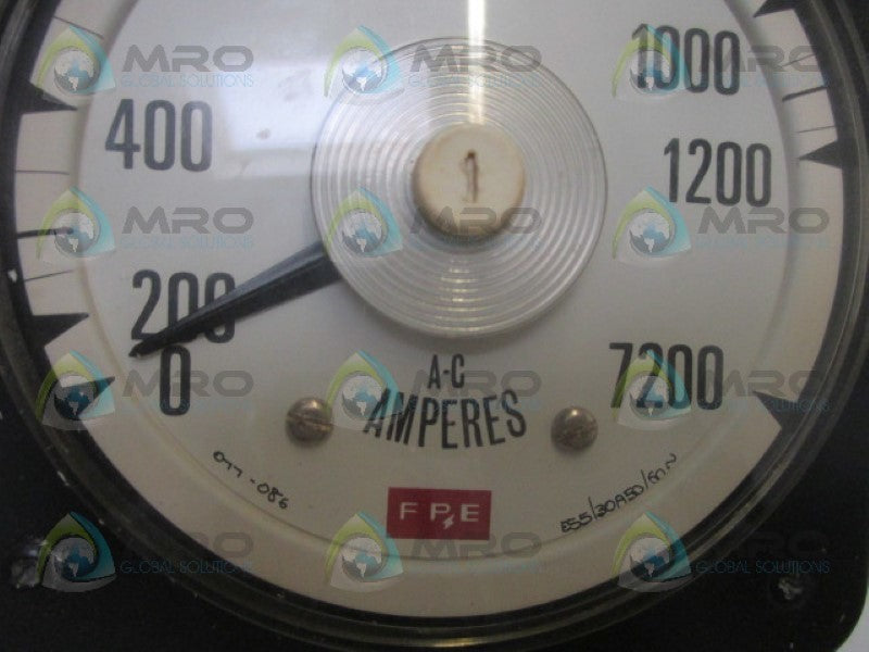 FPE 077-086A-LSXA PANEL METER 0-7200 ACA NSNP