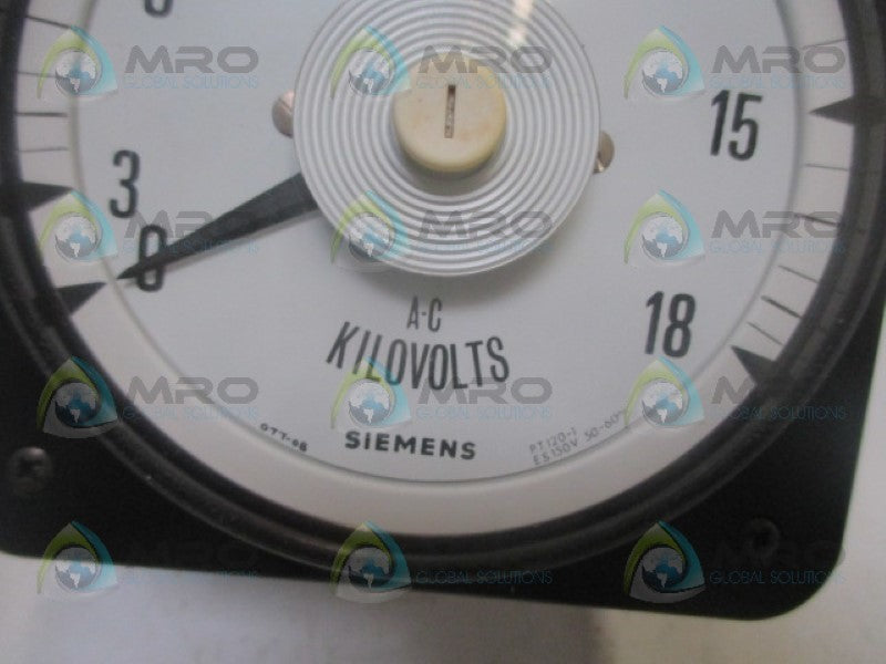 SIEMENS 077-08AA-PZWDCLS PANEL METER 0-18AC KV NSNP