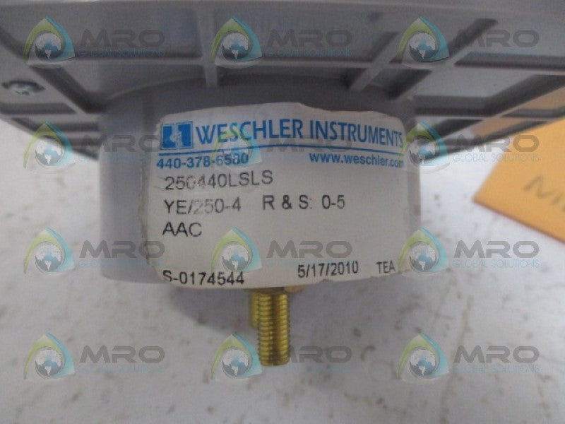 WESCHLER 250440LSLS PANEL METER 0-5 ACA *NEW IN BOX*