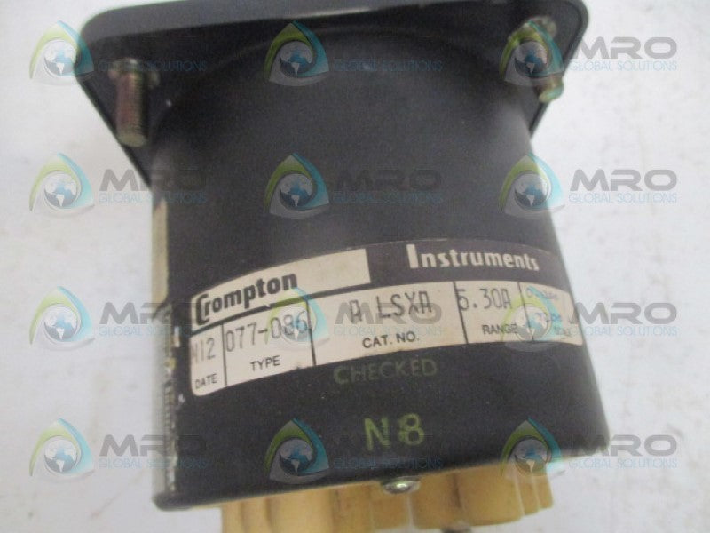 CROMPTON 077-086A-LSXA PANEL METER 0-7200 ACA *NEW IN BOX*