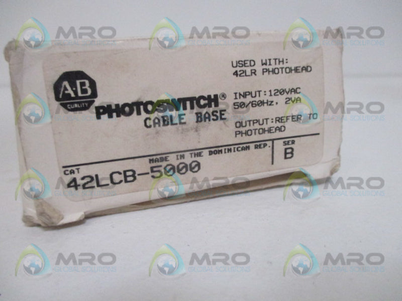 ALLEN BRADLEY 42LCB-5000 SER. B SENSOR (MISSING ACCESSORY) *NEW IN BOX*