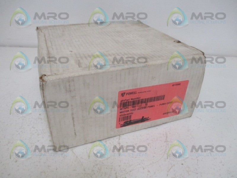 POWELL MTAP2-480-12-13 MOTOR TEST ACCESSORY PANEL *NEW IN BOX*