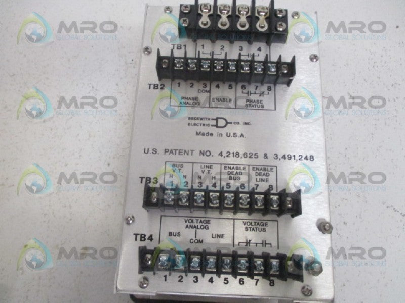 BECKWITH ELECTRIC M-0388 MOD347 SYNCROCLOSER CHECK RELAY *NEW NO BOX*