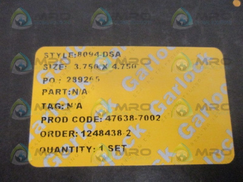 GARLOCK 8094-DSA SEAL SET 3.750X4.750 NSMP