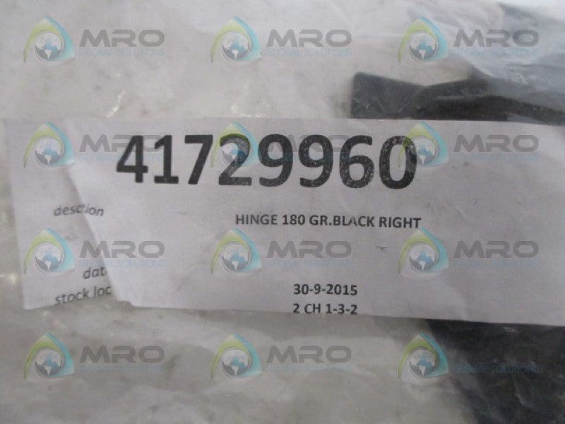 INDUSTRIAL MRO 41729960 BLACK RIGHT HINGE *NEW NO BOX*
