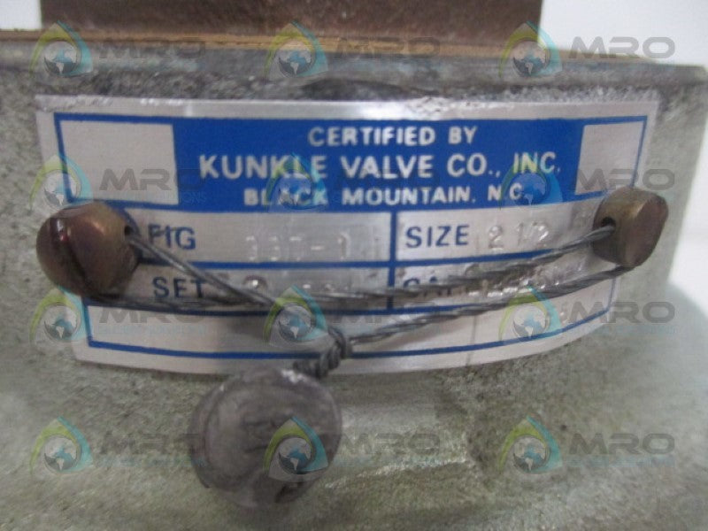 KNUCKLE 337-1 RELIEF VALVE 2-1/2" 12PSI *USED*