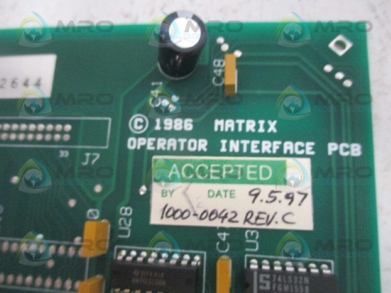 MATRIX 1010-0005 OPERATOR INTERFACE PCB *NEW NO BOX*