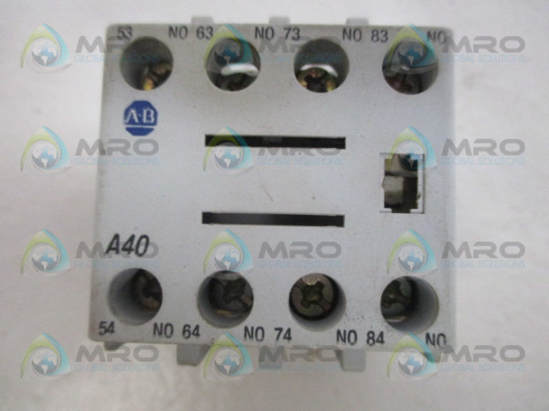 ALLEN BRADLEY 100-FA40 SER. A *USED*