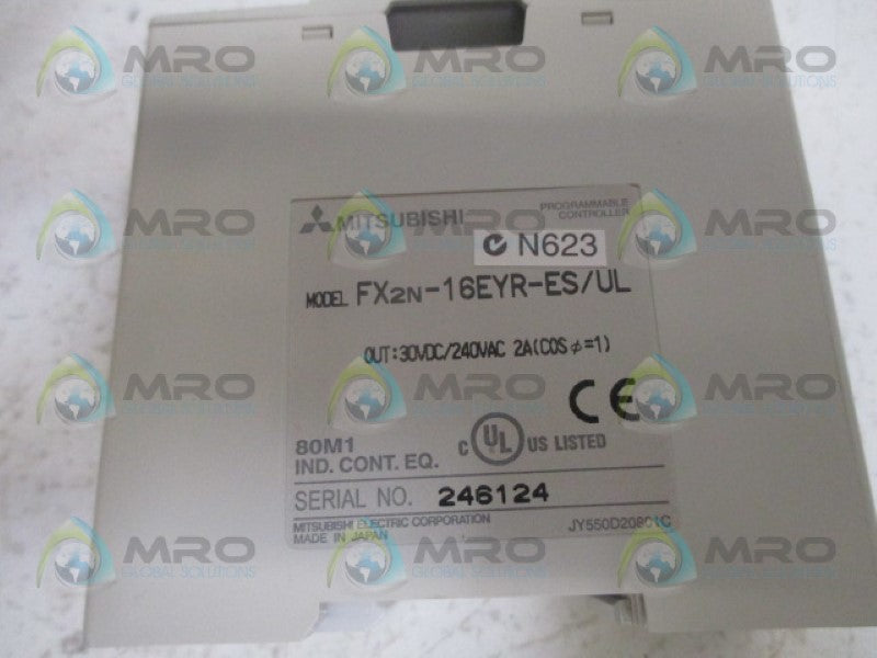 MITSUBISHI FX2N-16EYR-ES/UL PROGRAMMABLE CONTROLLER 30VDC/240VAC *NEW IN BOX*