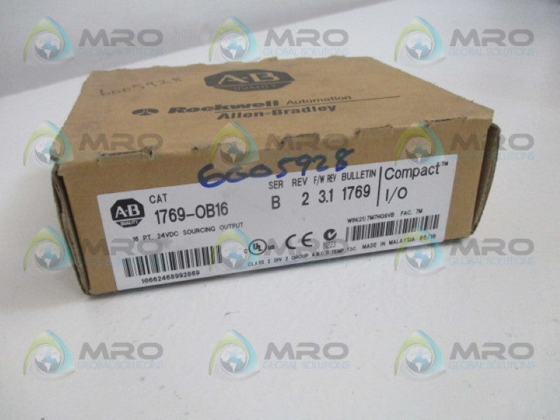 ALLEN BRADLEY 1769-OB16 SER. B F/W 3.1 DATE: 2010 *FACTORY SEALED*