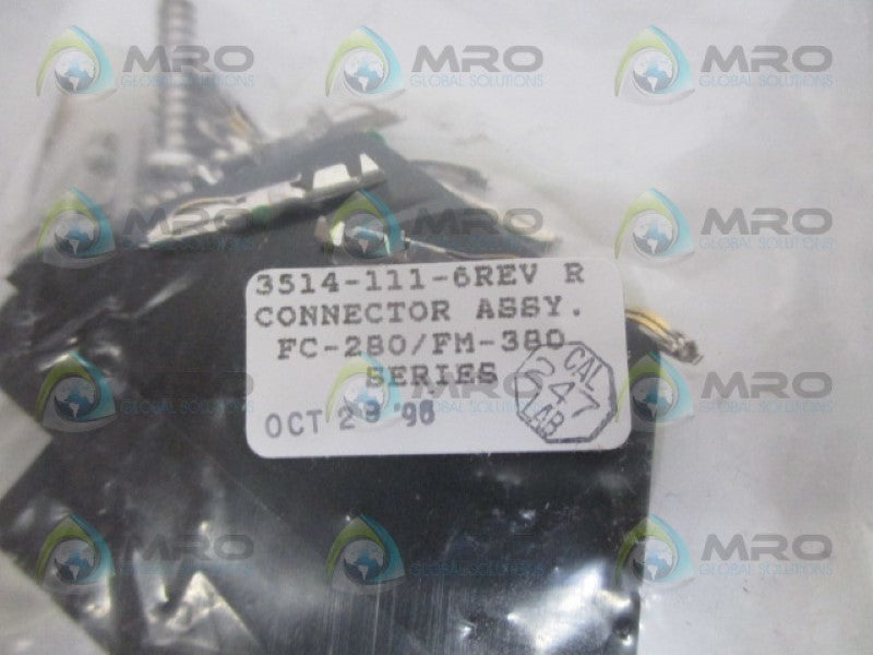 INDUSTRIAL MRO 3514-111-6 CONNECTOR ASSEMBLY FC-280/FM-380 *NEW IN FACTORY BAG*