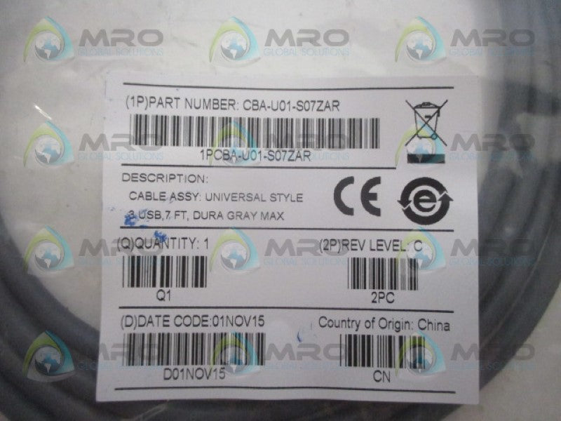 INDUSTRIAL MRO CBA-U01-S07ZAR USB CABLE 7FT *NEW IN FACTORY BAG*