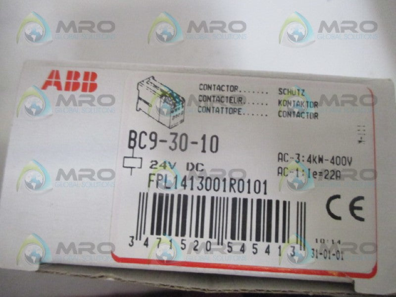 ABB BC9-30-10 CONTACTOR 24VDC *NEW IN BOX*