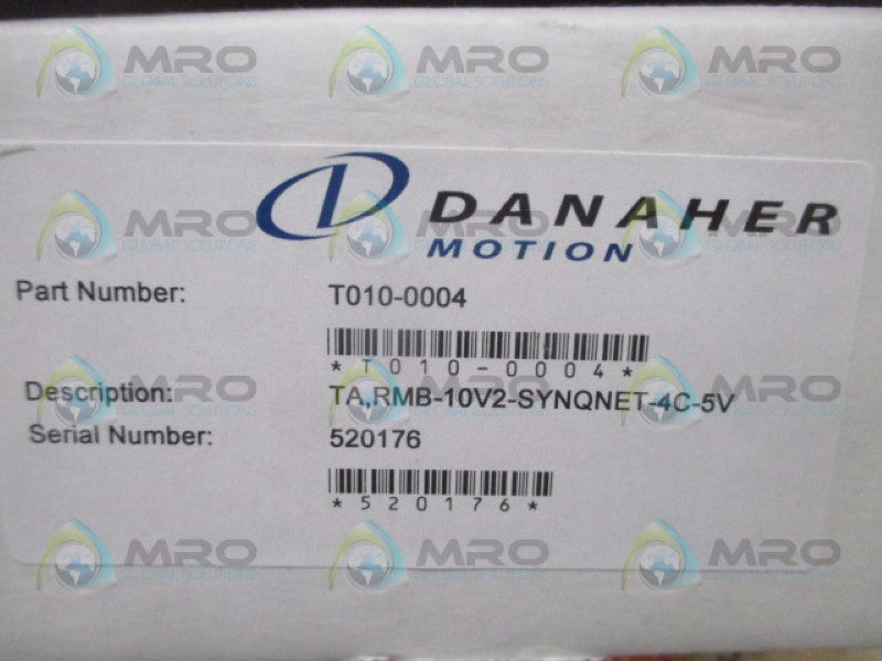 DANAHER T010-0004 BOARD TA.RMB-1OV2-SYNQNET-4C-5V (REPAIRED) *NEW IN BOX*