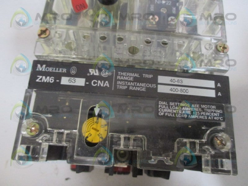 KLOCKNER MOELLER NZM6B-63/ZM6-63-CNA 40-63/400-800A  *NEW IN BOX*