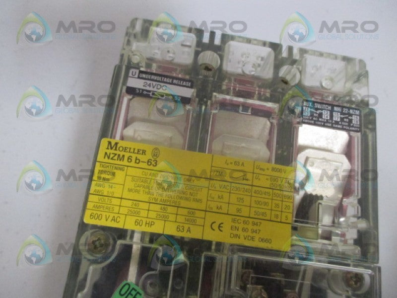 KLOCKNER MOELLER NZM6B-63/ZM6-63-CNA 40-63/400-800A  *NEW IN BOX*