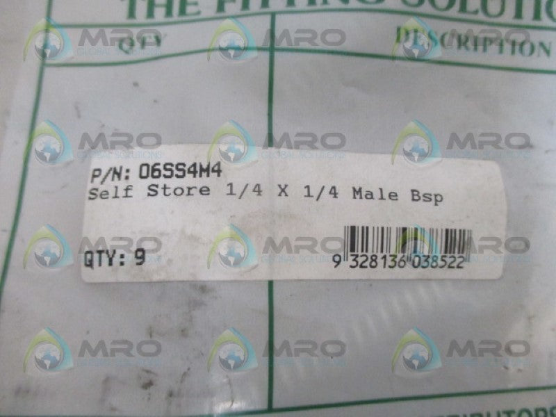 IFS 06SS4M4 BRASS FITTING (PKG OF 9) NSMP