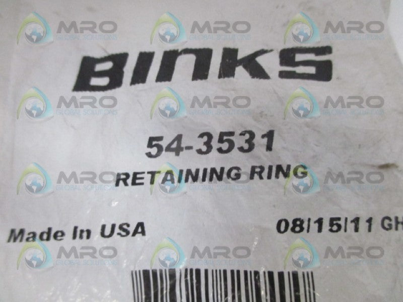 BINKS 54-3531 RETAINING RING *NEW IN FACTORY BAG*