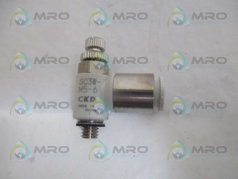 CKD SC3W-M5-6 SPEED CONTROL ELBOW VALVE *NEW NO BOX*