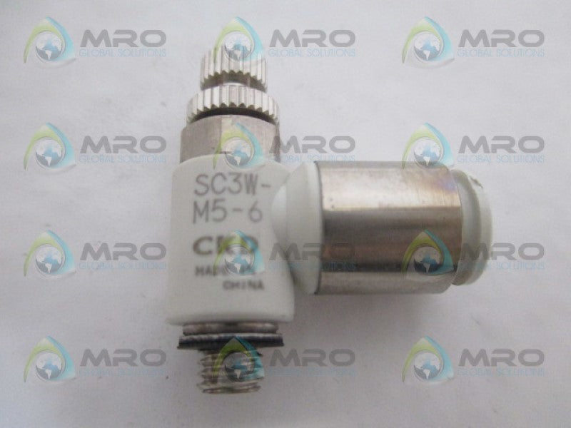 CKD SC3W-M5-6 SPEED CONTROL ELBOW VALVE *NEW NO BOX*