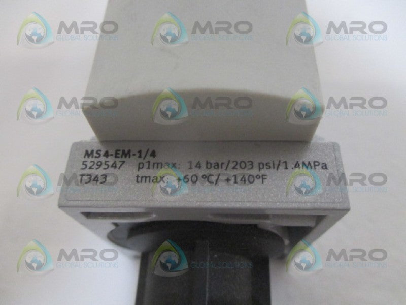 FESTO MS4-EM-1/4  STARTER VALVE *USED*