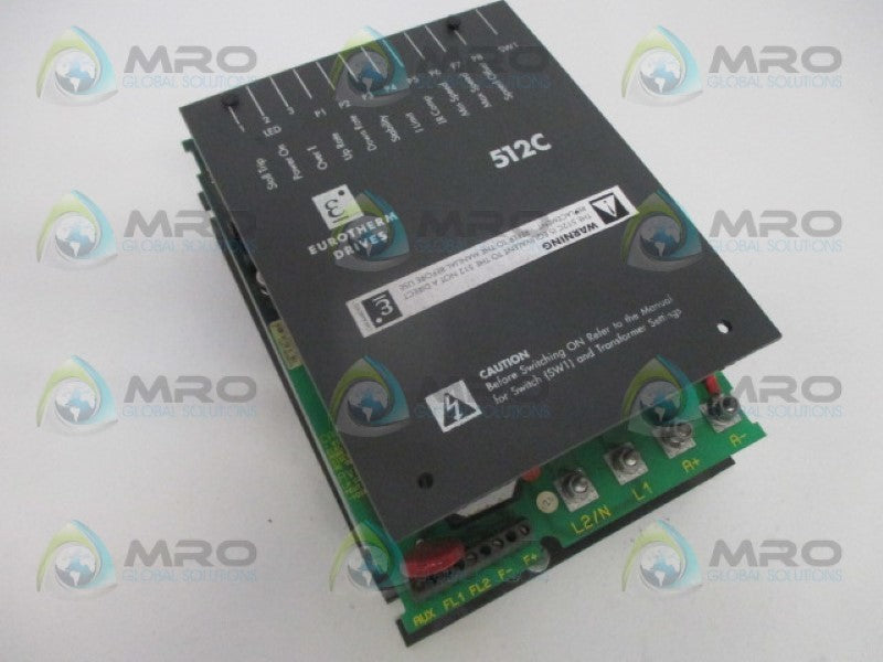EUROTHERM DRIVES 512C/08/00/00/00 DC DRIVE (AS PICTURED) *USED*