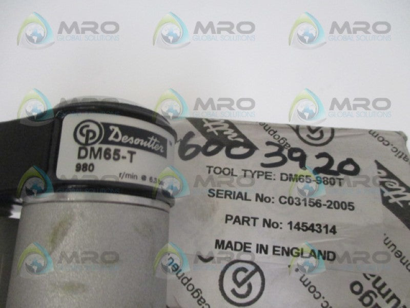 DESOUTTER 1454314 DM65-980T AIR MOTOR *NEW IN BOX*