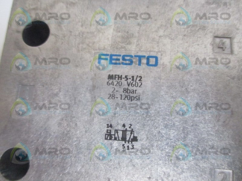 FESTO MFH-5-1/2 SOLENOID VALVE 6420 *NEW NO BOX*