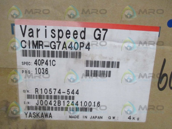 YASKAWA ELECTRIC VARISPEED G7 CIMR-G7A40P4 INVERTER 3PH 380-480V *NEW IN BOX*