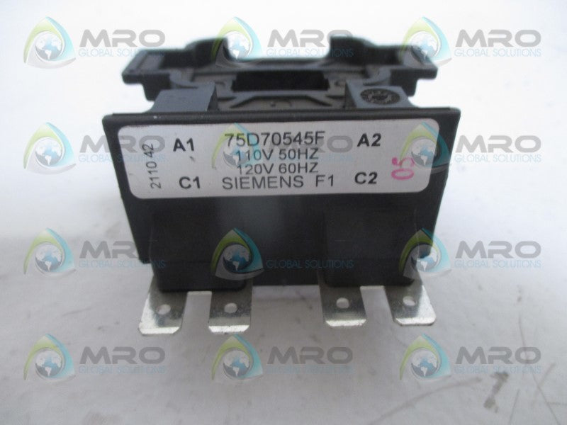 SIEMENS 75D70550F COIL 110/120V UNMP