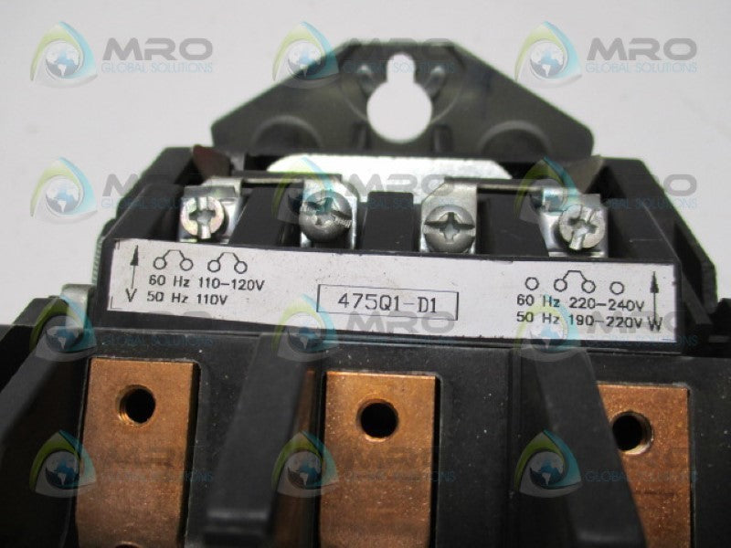 P&H MORRIS 479U191D11 MAGNETIC CONTACTOR 50A 120/240V SIZE 2 *USED*