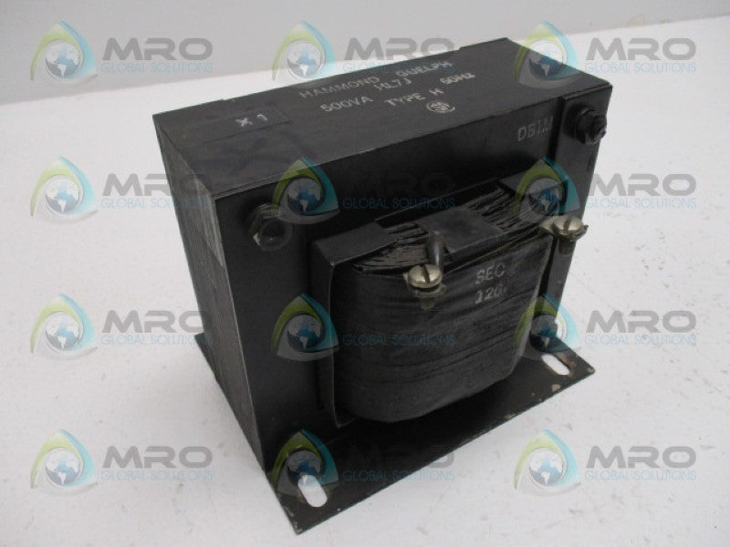 HAMMOND HLJ7 TRANSFORMER 500VA 120/480V *USED*