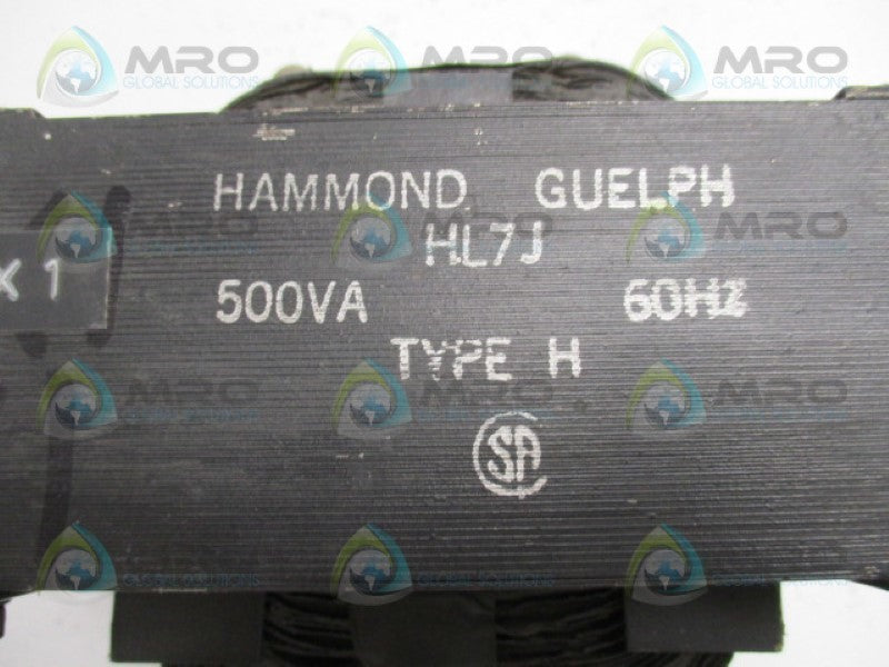 HAMMOND HLJ7 TRANSFORMER 500VA 120/480V *USED*