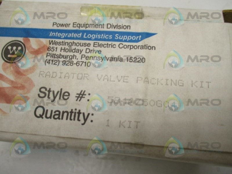 WESTINGHOUSE 584A750G04 RADIATOR VALVE PACKING KIT *NEW IN BOX* MRO