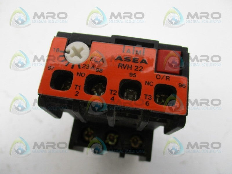 ASEA RVH22 RVH22 OVERLOAD RELAY 18-23A *USED*