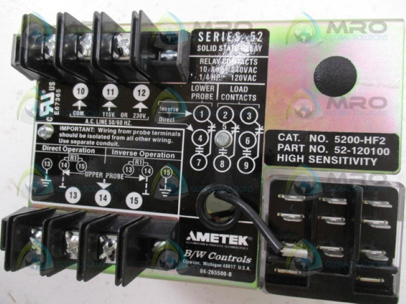 AMETEK 52-120100 SOLID STATE CONTROL RELAY 120/240VAC *NEW IN BOX*