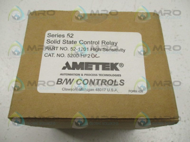 AMETEK 52-120100 SOLID STATE CONTROL RELAY 120/240VAC *NEW IN BOX*