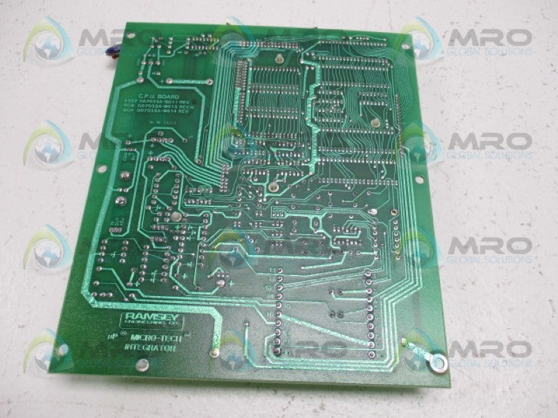 RAMSEY ENGINEERING C07033A-B013 MICRO-TECH INTEGRATOR DISPLAY BOARD *USED*