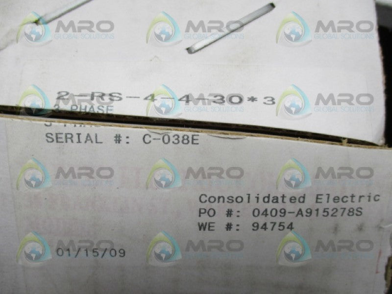 WARREN ELECTRIC 2-RS-4-4-303 480V 386-4600W 300PSI  NSMP